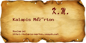 Kalapis Márton névjegykártya